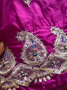 Embroidered Magenta Fabric Most Elegant Design