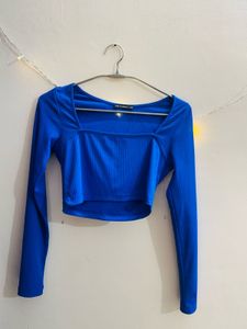 Blue Long Sleeve Top