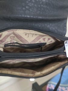 Black Sling Bag, With 3 Zips Working Very Perfect