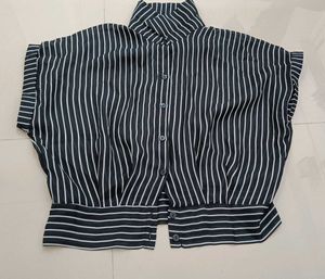 Striped Button-Up Top