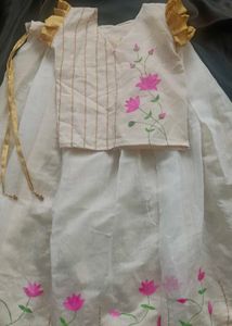 Beautiful Cotton Tissue Top And Skirt
