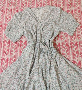 Ice Blue Flared Dress