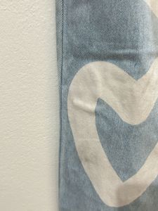 BLUE BAGGY JEANS WITH HEART DESIGN 🦋