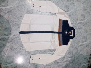 White Mens Shirt Size L
