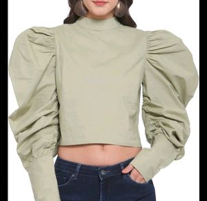 Bell hands green top