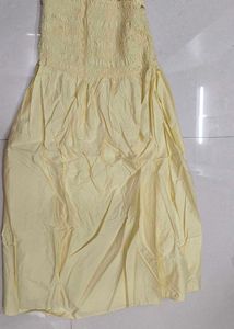 strappy smocked yellow h&amp;m preloved dress