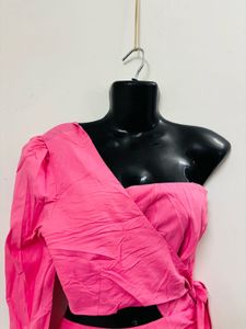Cute Pink Cut Out Dress