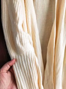 URBANIC Cream Knit Cardigan