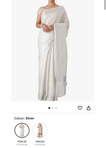Onam Kerala Silver Tissue Silk Saree