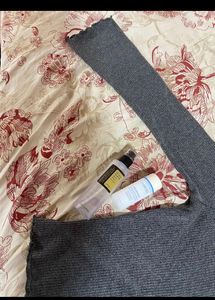 Grey Fitted Full Sleeve Top