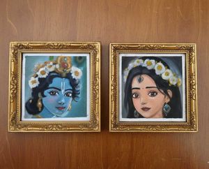 Radha Krishna oil painting canvas Artwork