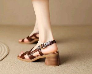 Brown Heeled Sandals