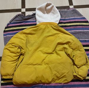 Hooded oversized puffer jacket