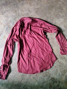 Maroon Button-Down Shirt