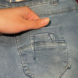 Low rise light Wash Denim Jeans
