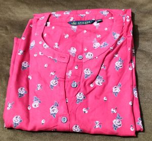 Pink Printed Kurta