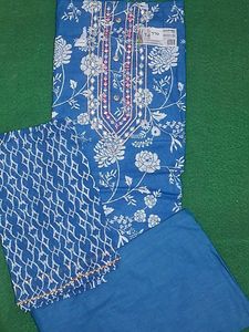 Blue Floral Kurta Set
