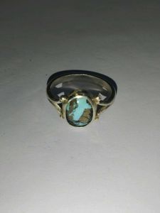 Natural Turquoise Stone Ring( Irani firoza)
