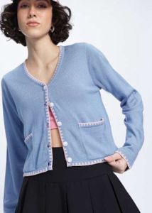 Blue Cardigan Sweater