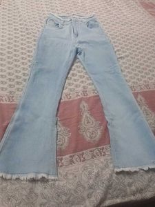 Light Wash Flared Jeans