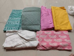 Combo Cut Pcs Cotton Material 1 Mtr Each