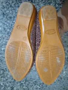 Sparkly Bronze Ballerinas