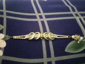 Rhinestone and Pearl Bracelet