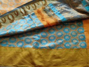 Elegant yellow And blue korvai silkSaree