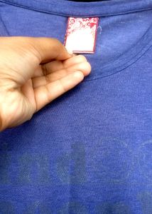 Orange Graphic Tee and blue tshirt