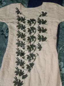 Peach And Black Colour Kurti