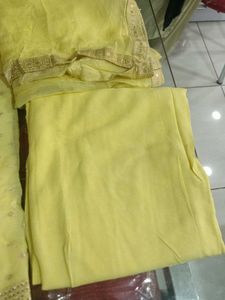 Yellow Embellished Salwar Suit