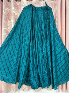 Teal Plaid Maxi Skirt