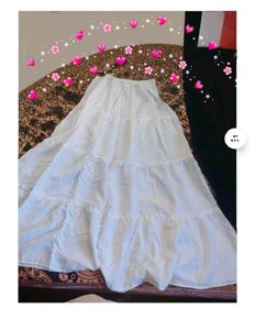White Tiered Skirt