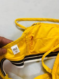 Yellow Strapless Bra Top