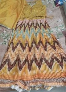 Yellow Embellished Lehenga Set