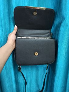 Black Sling Bag (with golden chain)