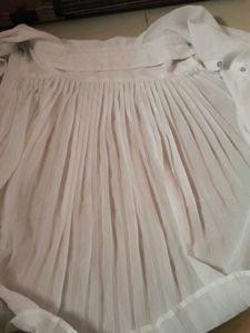 White Pleated Top
