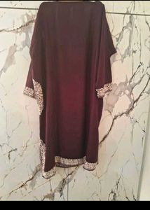 Elegant Embroidered Kurti With Vintage Earrings
