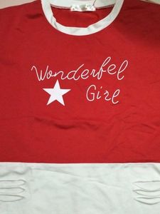 Red &amp; White Graphic Tee
