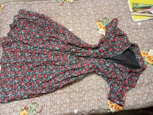 Buttoned Floral Dress