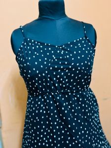 Black Polka Dot Dress Xl Size