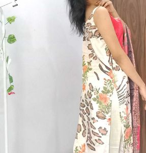 Brand New heavy chinon Mirror Work suit set