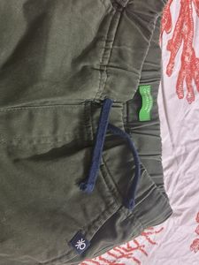 Olive Green Elastic Pants
