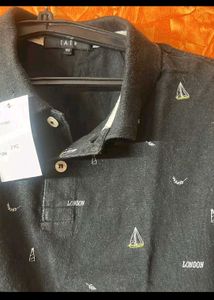 Tate  Black Print Classic  Shirt 👕