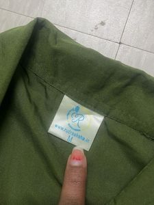 bottle green flare maxi dress