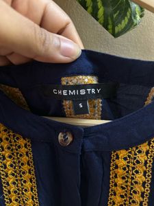 Chemistry Halter Neck Top With Embroidered Detail