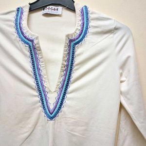 Morgan White Embellished Top
