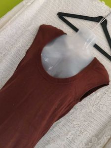 Brown Sleeveless Top