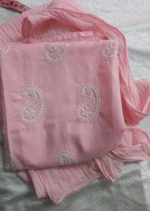 Pink Lukhnowi 4 PC.with Lining
