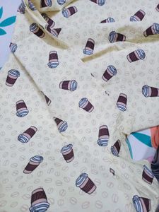 Cute Cofee Cup Design Short Nightdress